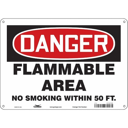 Condor Danger Sign, 10" H, 14 in W, Horizontal Rectangle, English, 478F66 478F66