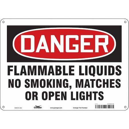 Condor Safety Sign, 10" H, 14 in W, Horizontal Rectangle, English, 478G75 478G75