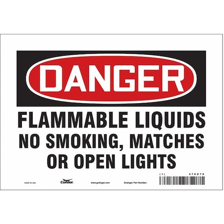 Condor Safety Sign, 7" H, 10" W, Vinyl, Vertical Rectangle, English, 478G79 478G79