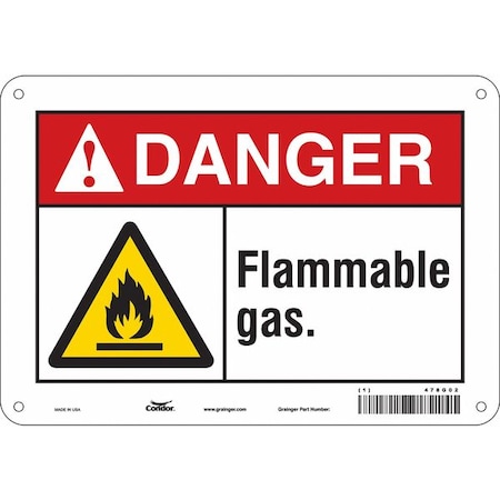 Condor Danger Sign, 10" Wx7" H, 0.032" Thickness, 478G02 478G02