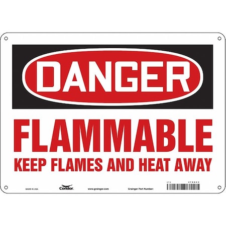 Condor Safety Sign, 10 in Height, 14 in Width, Polyethylene, Horizontal Rectangle, English, 478G43 478G43