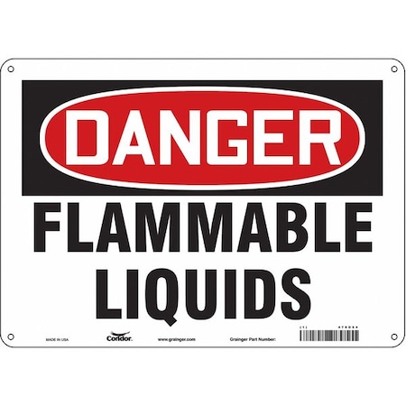 Condor Danger Sign, 10 in H, 14 in W, Horizontal Rectangle, English, 478G54 478G54