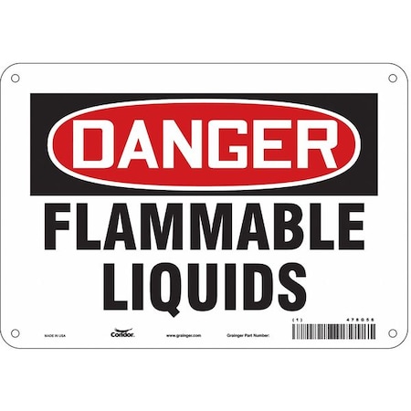 Condor Danger Sign, 7 in H, 10 in W, Polyethylene, Vertical Rectangle, English, 478G56 478G56