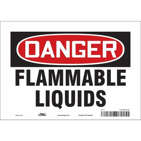 Condor Danger Sign, 7 in H, 10 in W, Vinyl, Vertical Rectangle, English, 478G59 478G59