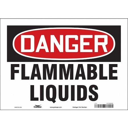 Condor Danger Sign, 10 in H, 14 in W, Vinyl, Horizontal Rectangle, English, 478G60 478G60