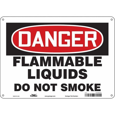 Condor Safety Sign, 10" H, 14 in W, Horizontal Rectangle, English, 478G62 478G62