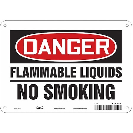 Condor Danger Sign, 7" H, 10" W, Polyethylene, Vertical Rectangle, English, 478G69 478G69