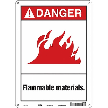 Condor Danger Sign, 14 in H, 10 in W, Vertical Rectangle, English, 478H79 478H79