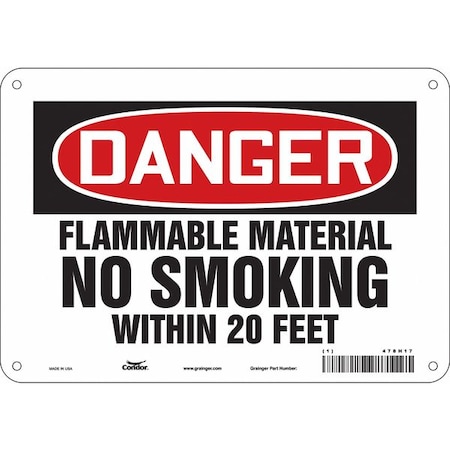 Condor Danger Sign, 7" H, 10" W, Vertical Rectangle, English, 478H17 478H17