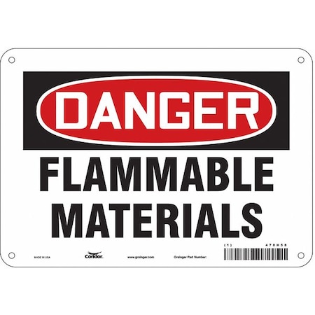 Condor Danger Sign, 7 in H, 10 in W, Polyethylene, Vertical Rectangle, English, 478H58 478H58