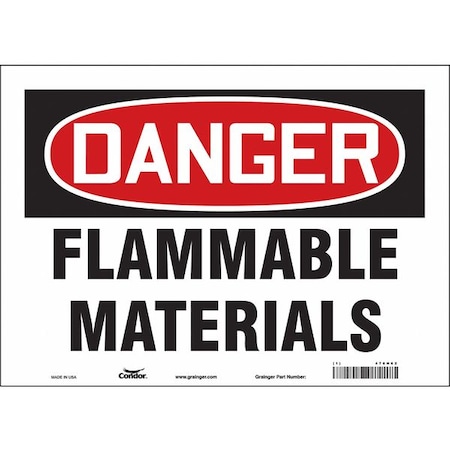 Condor Danger Sign, 10 in H, 14 in W, Vinyl, Horizontal Rectangle, English, 478H62 478H62