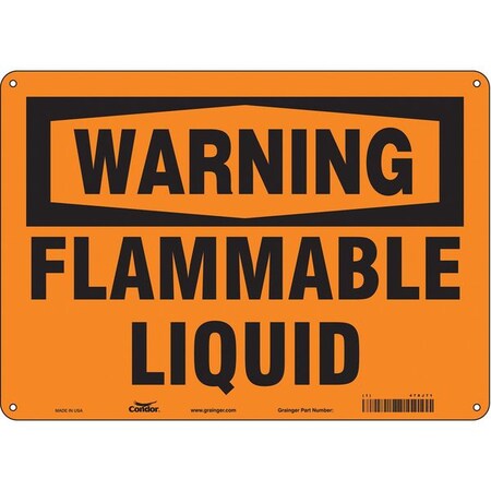 Condor Safety Sign, 10 in Height, 14 in Width, Polyethylene, Horizontal Rectangle, English, 478J71 478J71