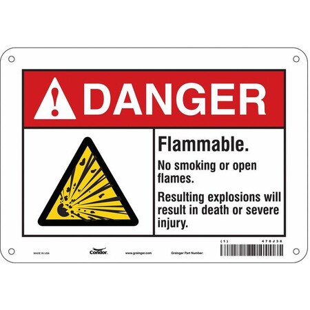 Condor Safety Sign, 7" H, 10" W, Vertical Rectangle, English, 478J36 478J36