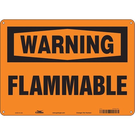 Condor Danger Sign, 10 in H, 14 in W, Polyethylene, Horizontal Rectangle, English, 478J51 478J51