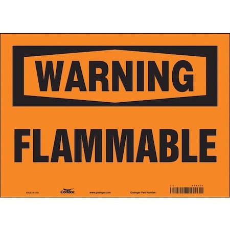 Condor Safety Sign, 10 in Height, 14 in Width, Vinyl, Horizontal ...
