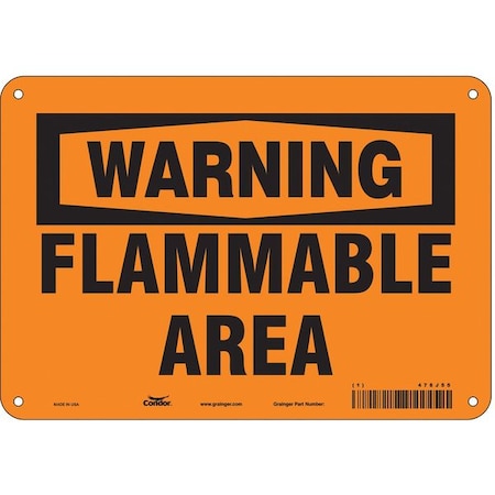 Condor Danger Sign, 10" Wx7" H, 0.032" Thickness, 478J55 478J55