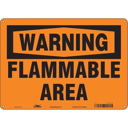 Condor Safety Sign, 10 in Height, 14 in Width, Polyethylene, Horizontal Rectangle, English, 478J59 478J59