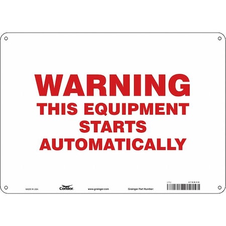 Condor Safety Sign, 10 in Height, 14 in Width, Aluminum, Horizontal Rectangle, English, 478K56 478K56