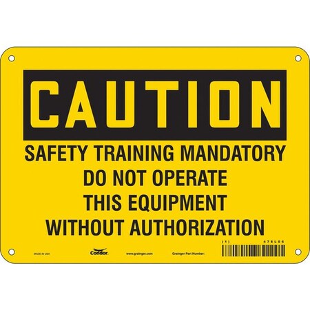 Condor Safety Sign, 7 in Height, 10 in Width, Aluminum, Vertical Rectangle, English, 478L06 478L06