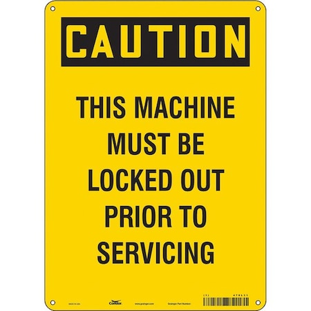 Condor Safety Sign, 14 in Height, 10 in Width, Aluminum, Vertical Rectangle, English, 478L31 478L31