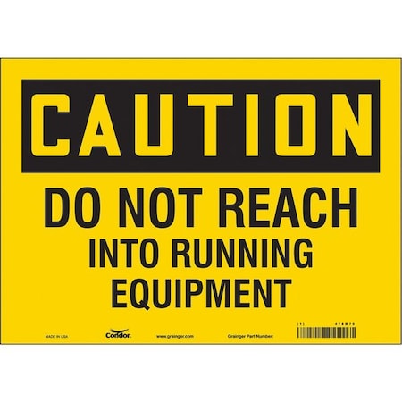Condor Safety Sign, 10 in Height, 14 in Width, Vinyl, Horizontal Rectangle, English, 478M70 478M70