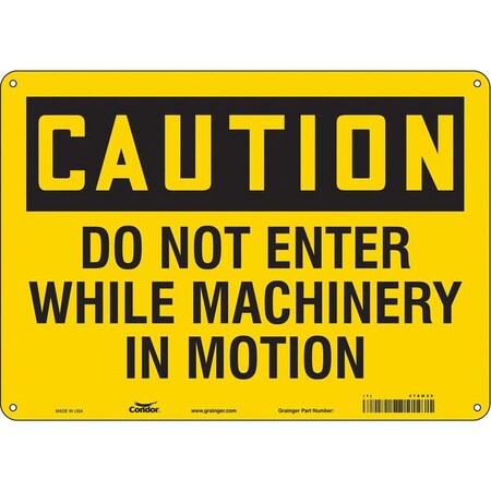 Condor Safety Sign, 10 in Height, 14 in Width, Polyethylene, Horizontal Rectangle, English, 478M25 478M25