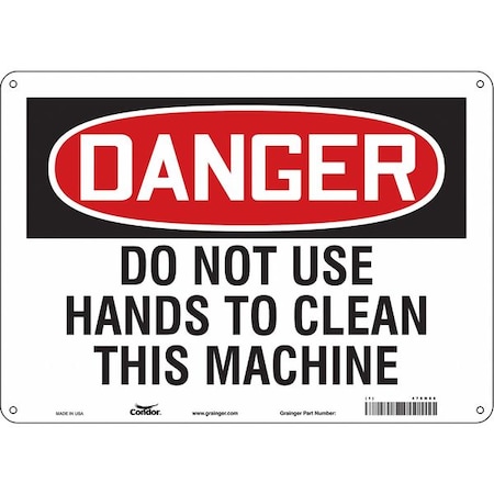 Condor Safety Sign, 10 in Height, 14 in Width, Aluminum, Horizontal Rectangle, English, 478N86 478N86