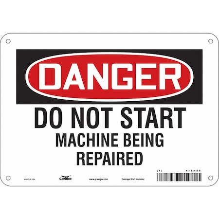 Condor Safety Sign, 7 in Height, 10 in Width, Aluminum, Vertical Rectangle, English, 478N59 478N59