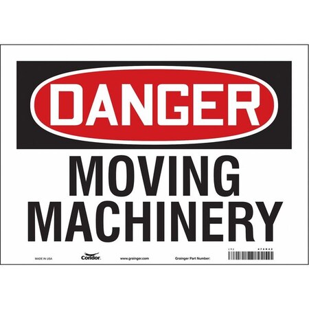 Condor Safety Sign, 10 in Height, 14 in Width, Vinyl, Horizontal Rectangle, English, 478R42 478R42