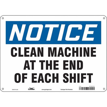 Condor Safety Sign, 10 in Height, 14 in Width, Aluminum, Horizontal Rectangle, English, 478V14 478V14