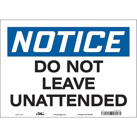 Condor Safety Sign, 10 in Height, 14 in Width, Vinyl, Horizontal Rectangle, English, 478V24 478V24