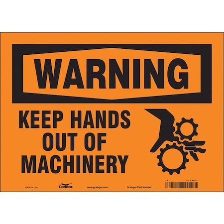 Condor Safety Sign, 10 in Height, 14 in Width, Vinyl, Horizontal Rectangle, English, 478W42 478W42
