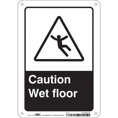 Condor Safety Sign, 10 in Height, 7 in Width, Aluminum, Horizontal Rectangle, English, 478X29 478X29