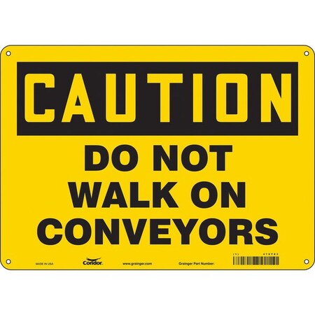 Condor Safety Sign, 10 in Height, 14 in Width, Aluminum, Horizontal Rectangle, English, 478Y83 478Y83
