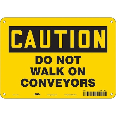 Condor Safety Sign, 7 in Height, 10 in Width, Polyethylene, Vertical Rectangle, English, 478Y85 478Y85