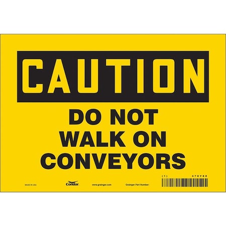 Condor Safety Sign, 7 in Height, 10 in Width, Vinyl, Vertical Rectangle, English, 478Y88 478Y88