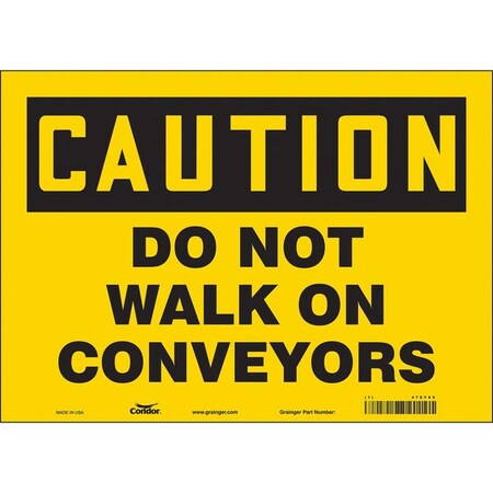 Condor Safety Sign, 10 in Height, 14 in Width, Vinyl, Horizontal Rectangle, English, 478Y89 478Y89