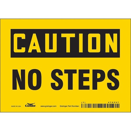 Condor Caution, NO STEPS, 7 in W x 5 in H, Horizontal Rectangle, Vinyl ...