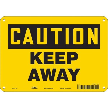 Condor Safety Sign, 7 in Height, 10 in Width, Aluminum, Vertical Rectangle, English, 478Z44 478Z44