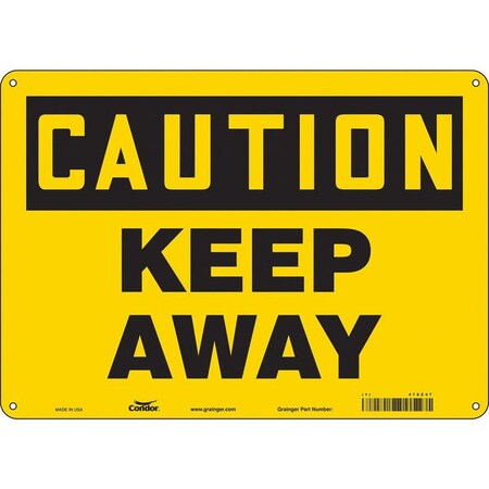 Condor Safety Sign, 10 in Height, 14 in Width, Polyethylene, Horizontal Rectangle, English, 478Z47 478Z47