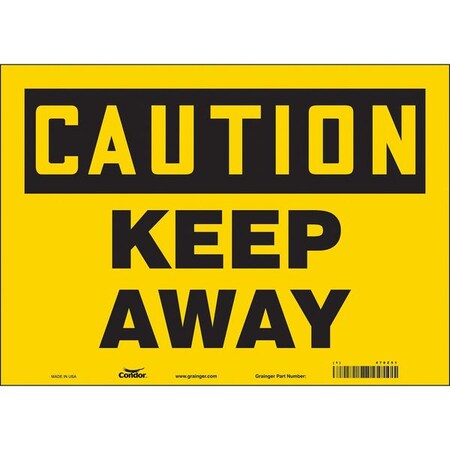 Condor Safety Sign, 10 in Height, 14 in Width, Vinyl, Horizontal Rectangle, English, 478Z51 478Z51