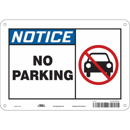 Condor No Parking Sign, 7" x 10, 478C84 478C84