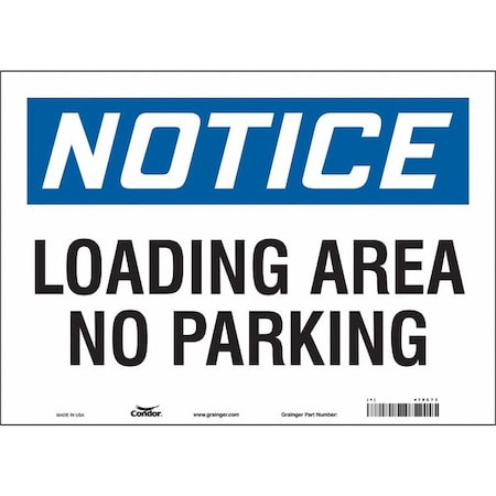 Condor Safety Sign, 10 inx14 in, Vinyl, 478C73 478C73