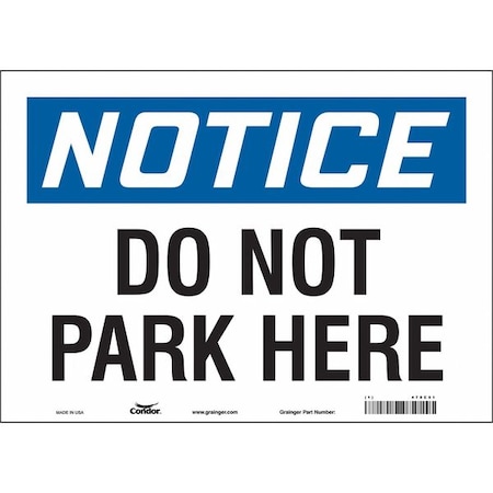 Condor Safety Sign, 10 inx14 in, Vinyl, 478C51 478C51