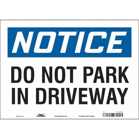 Condor Safety Sign, 10 inx14 in, Vinyl, 478C60 478C60