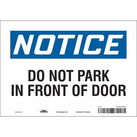 Condor Safety Sign, 7 inx10 in, Vinyl, 478C66 478C66