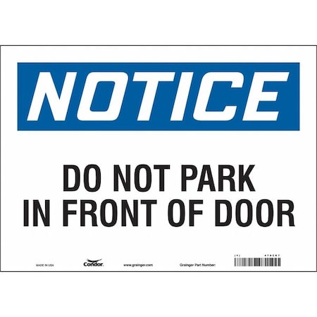 Condor Safety Sign, 10 inx14 in, Vinyl, 478C67 478C67