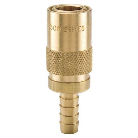 PARKER Hydraulic Quick Connect Hose Coupling, Brass Body, Sleeve Lock, Moldmate Series PC306