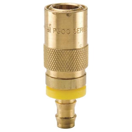 PARKER Hydraulic Quick Connect Hose Coupling, Brass Body, Sleeve Lock, Moldmate Series PC308-BP