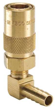 PARKER Hydraulic Quick Connect Hose Coupling, Brass Body, Sleeve Lock, Moldmate Series PC214